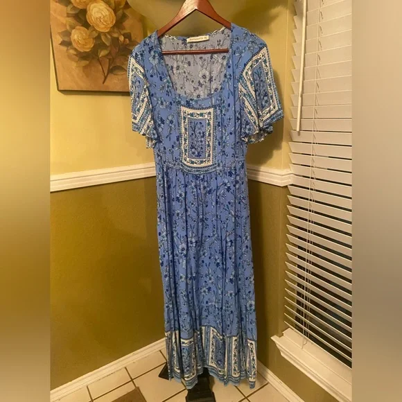 princess polly baby blue dress My Bridgerton-Inspired Outfit: An Accidental Regency Core Style You'll Love! main image 1